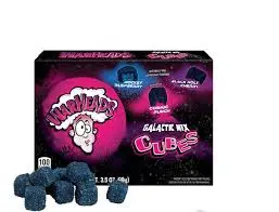 WARHEADS CUBES SOUR GALACTIC THEAT BOX 99G