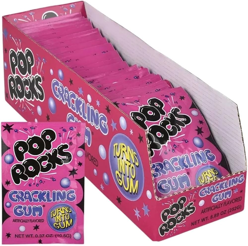 POP ROCKS CRACKLING GUM 24CT 252G