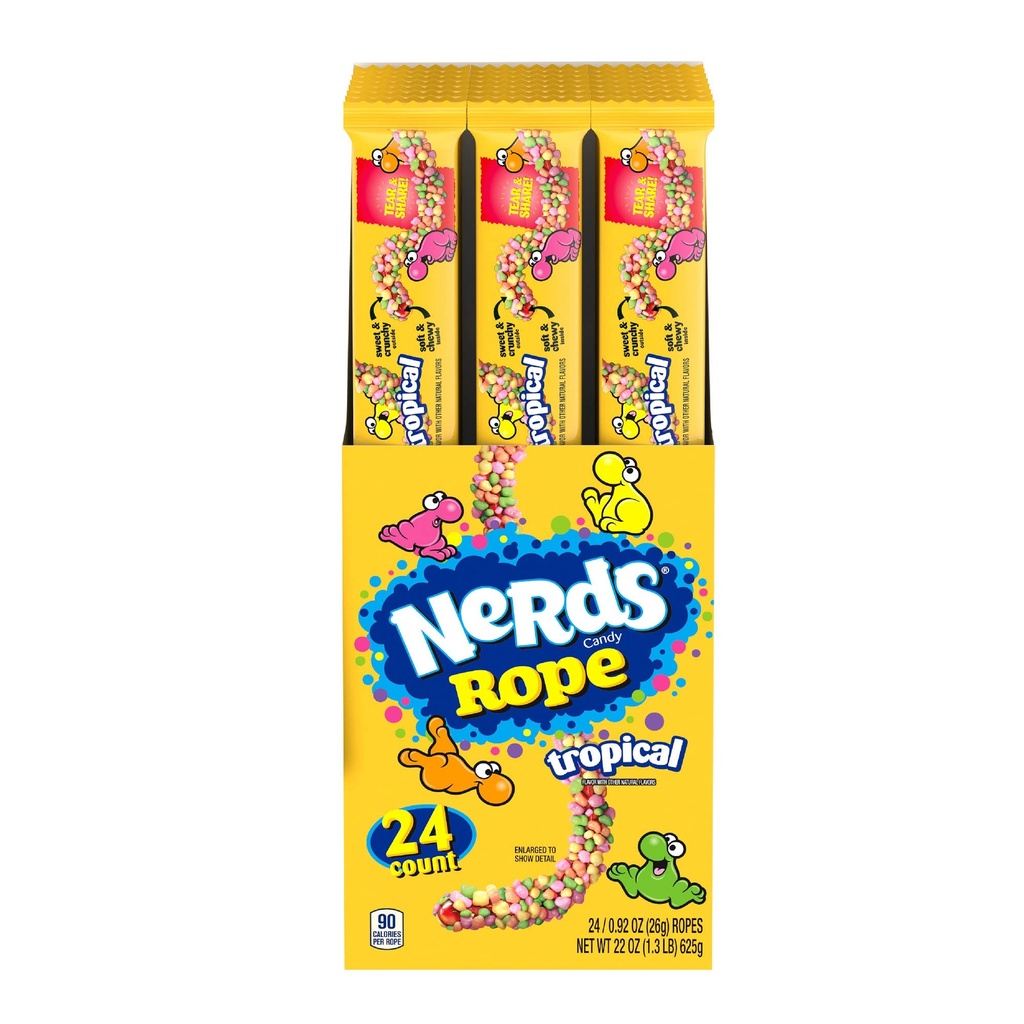 NERDS ROPE TROPICAL 24CT 623G