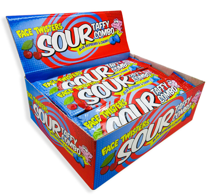 FACE TWISTERS SOUR BLUE RASP. CHERRY 24/CT