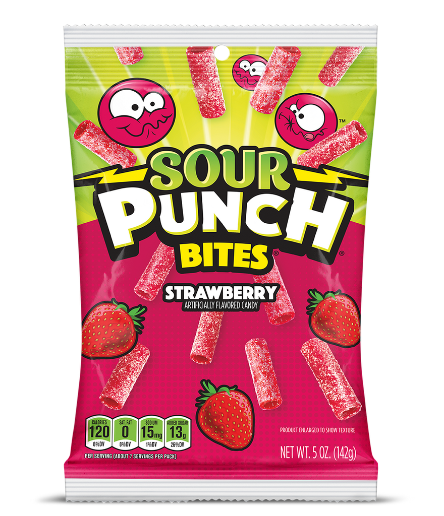 SOUR PUNCH BITES STRAWBERRY142G