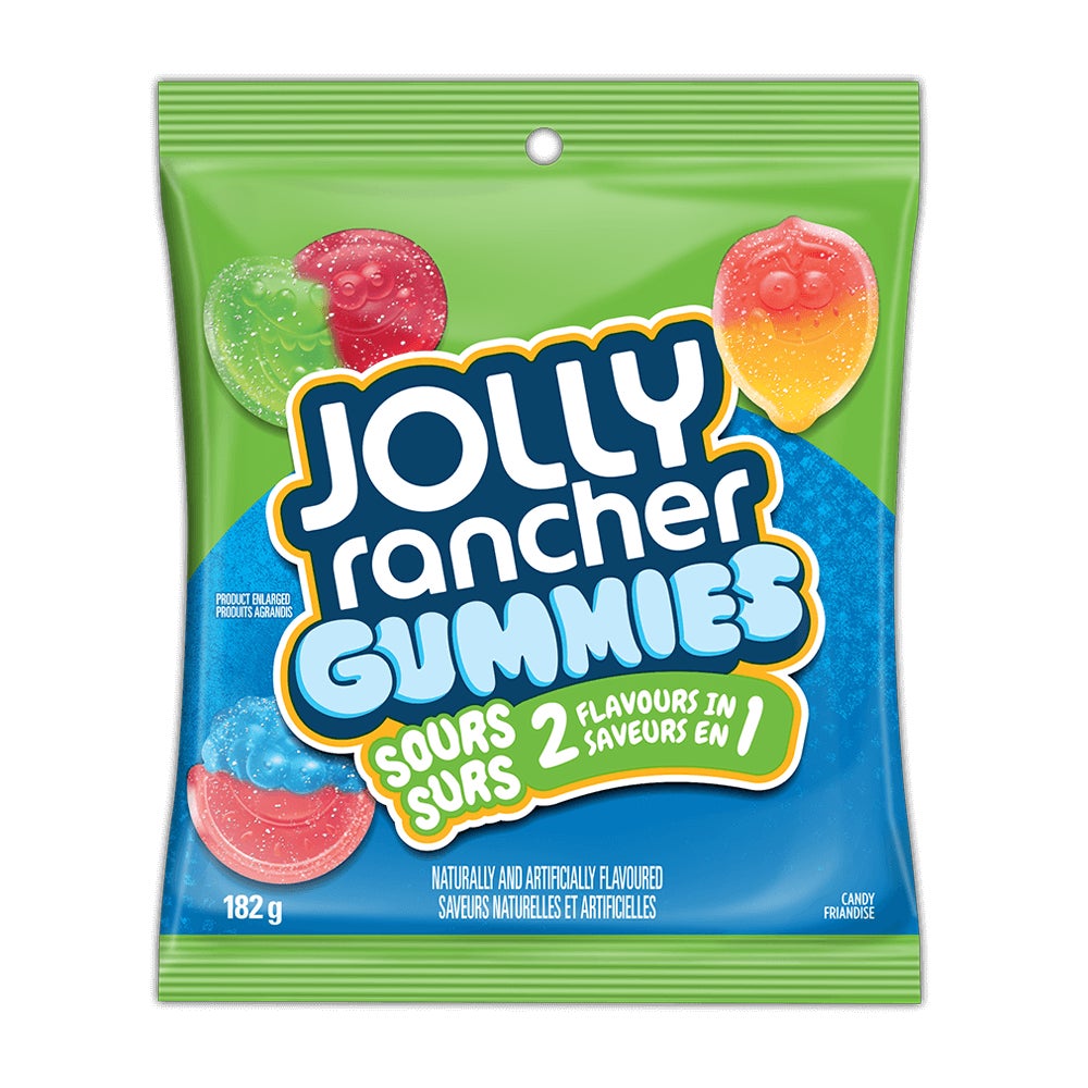 JOLLY RANCHER GUMMIES SOURS 2IN1 FLAV. 182G