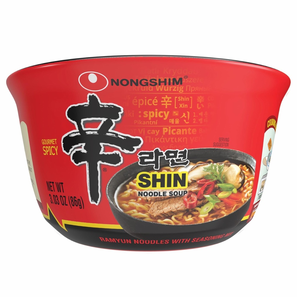 NONGSHIM SHIN RAMEN BOWL (86G-12PK)
