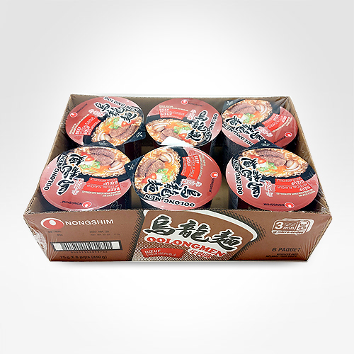 NONGSHIM OOLONGMEN CUP BEEF (75G-6PK)