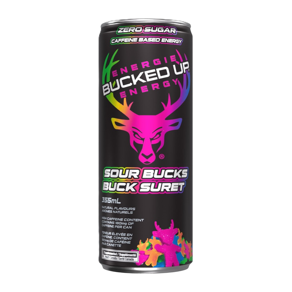BUCKED UP ENERGY DRK. SOUR BUCKS 355ML/12PK 