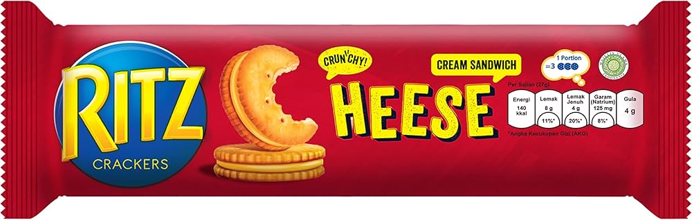 RITZ BISCUIT CRACKERS CHEESE 118G