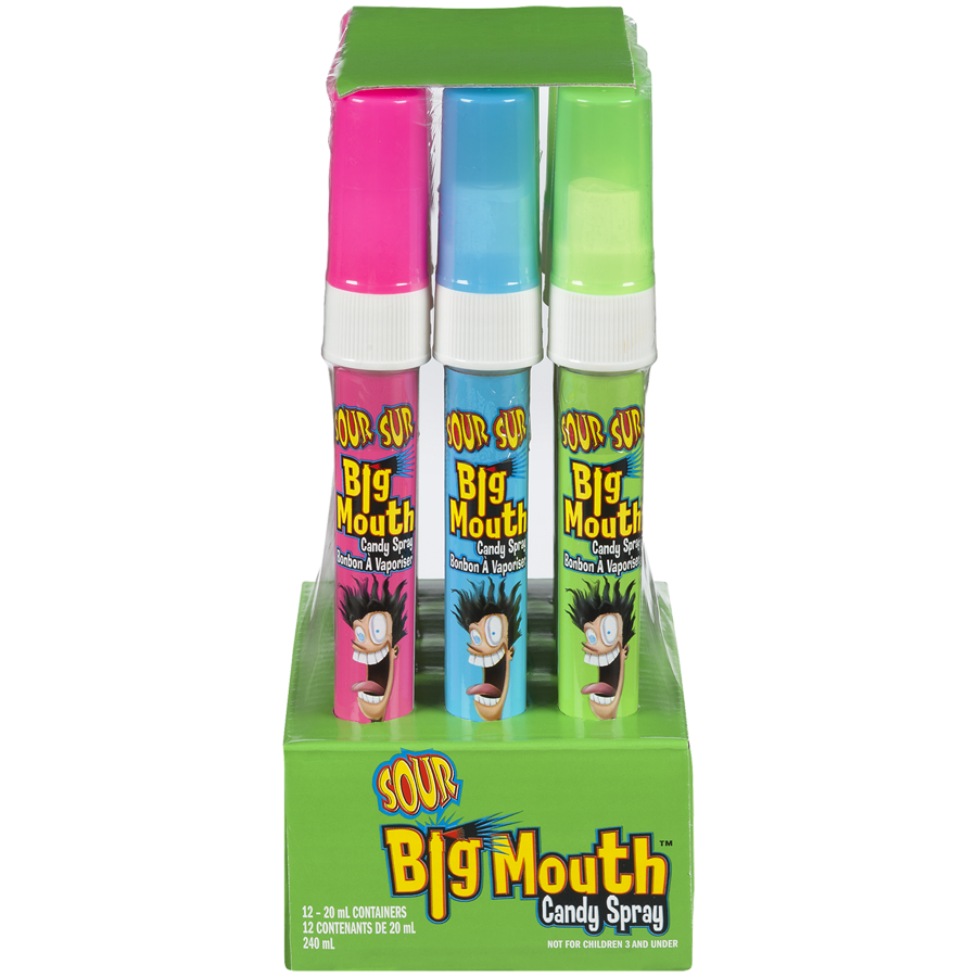 SOUR BIG MOUTH CANDY SPRAY 12/CT 