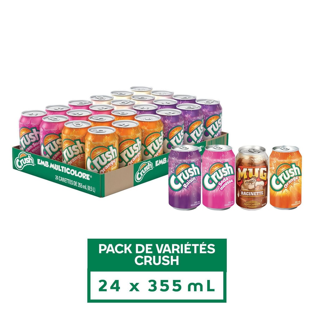 CRUSH RAINBOW CANS 355ML/24CT
