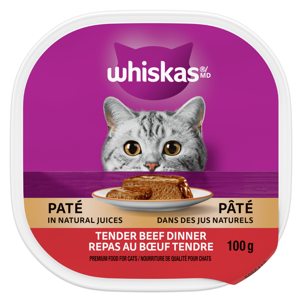 WHISKAS WET CAT FOOD TENDER BEEF 100G