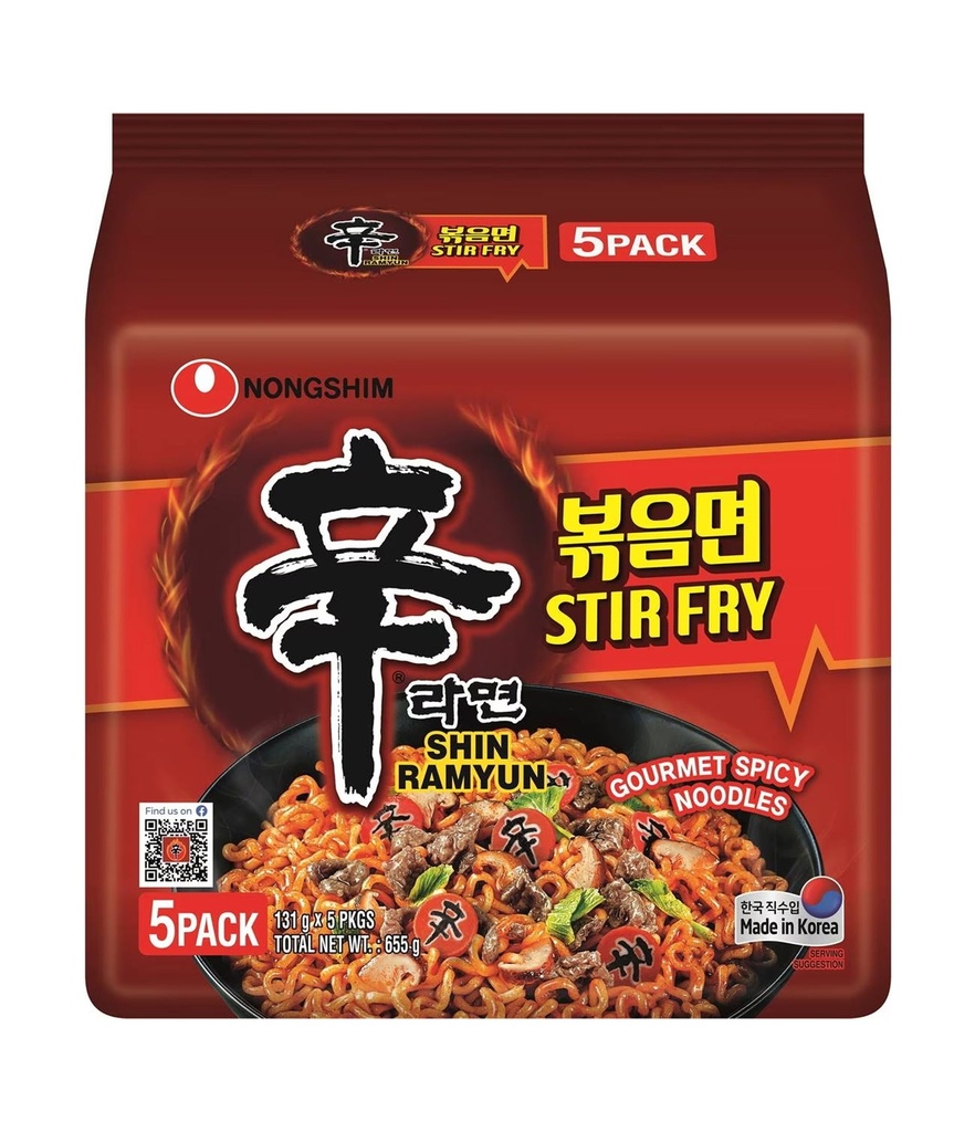 NONGSHIM, SHIN RAMEN STIR FRY (131G-5PK)