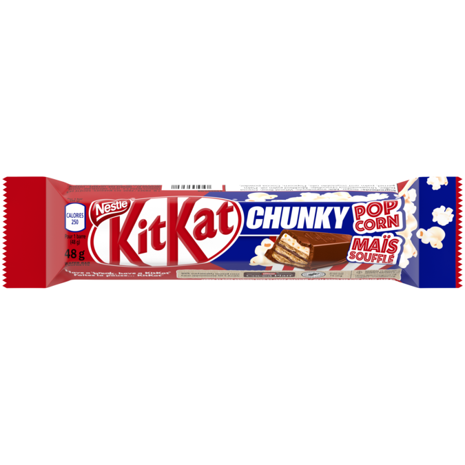 KITKAT CHUNKY POP CORN SINGLE BAR 49G 