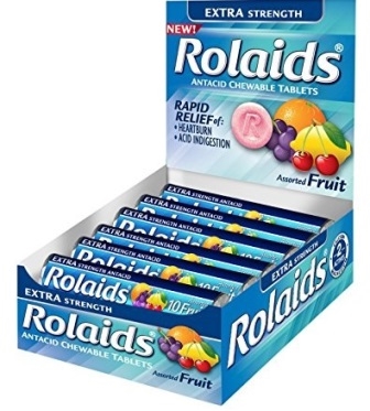 ROLAIDS ASSORTED FRUIT CHWABLE TABLETS 12/CT 