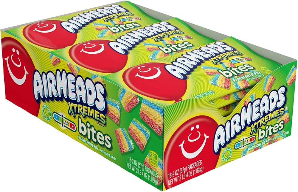 AIRHEADS XTREMES BITES RAINBOW BERRY18/CT