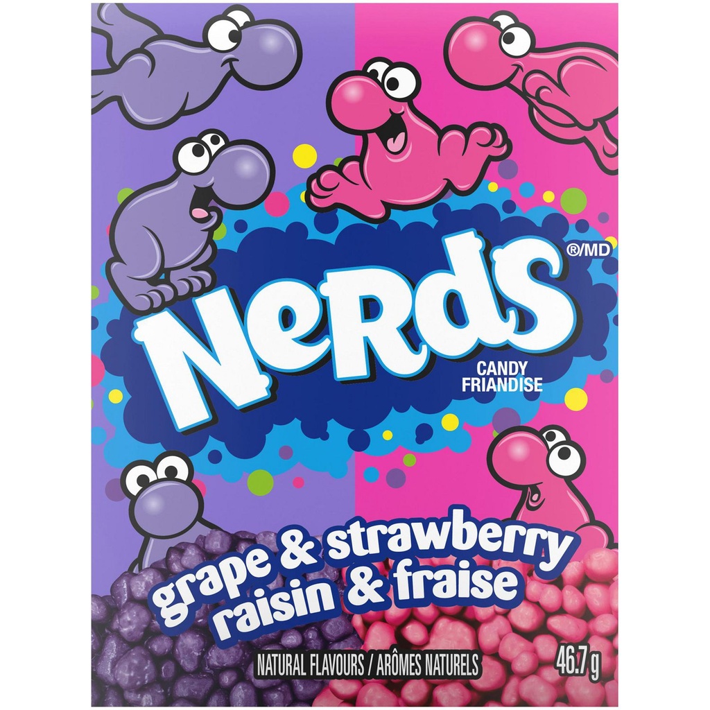 NERDS GRAPE & STRAWBERRY 47G/ 24CT
