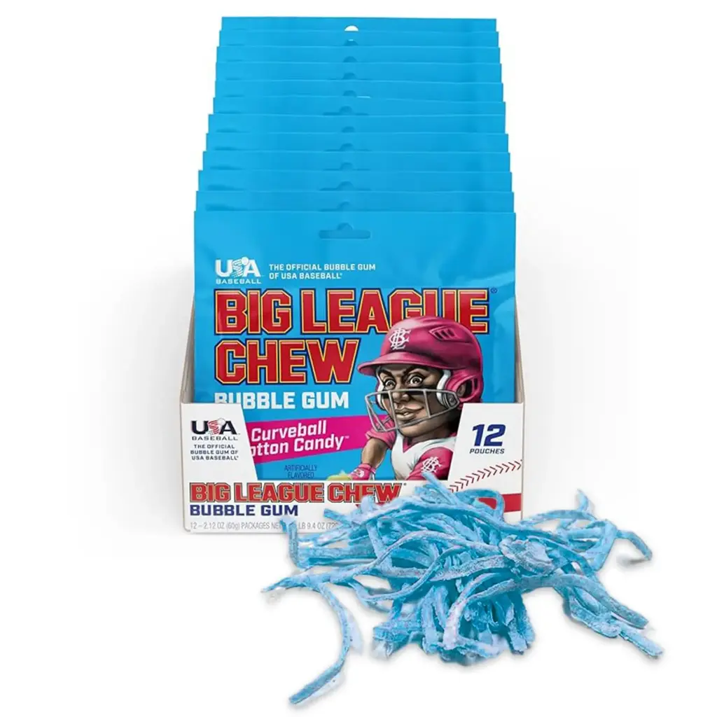 BIG LEAGUE CHEW COTTON CANDY 60G/ 12C