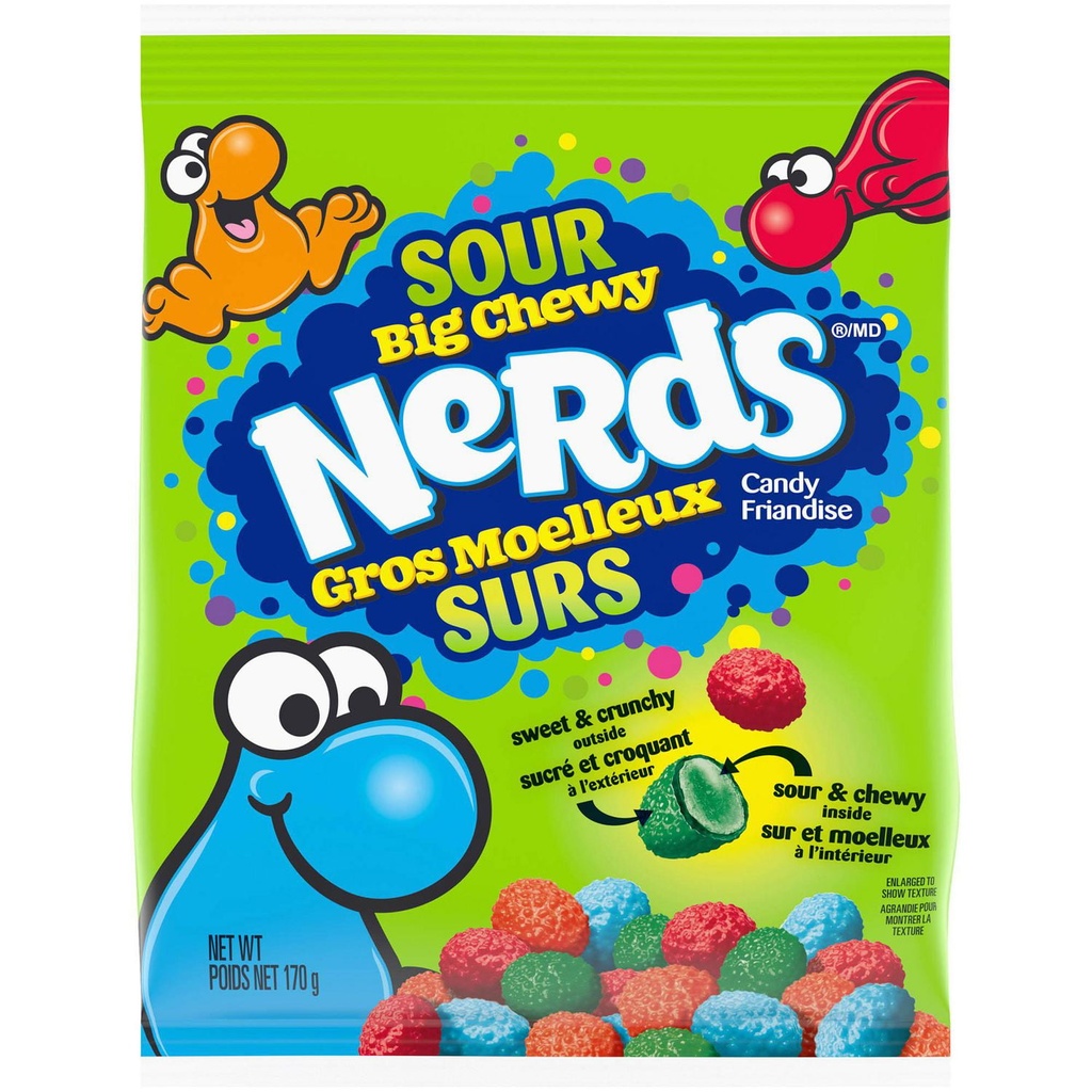 NERDS BIG CHEWY SOUR BAG 170G