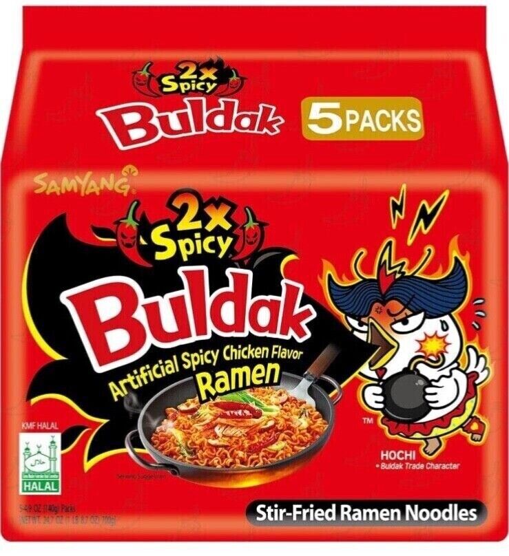 SAMYANG BULDAK 2X SPICY CHICKEN NOODLES 140G/5PK 