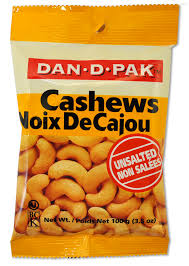 DAN-D CASHEW UNSALTED 92G 