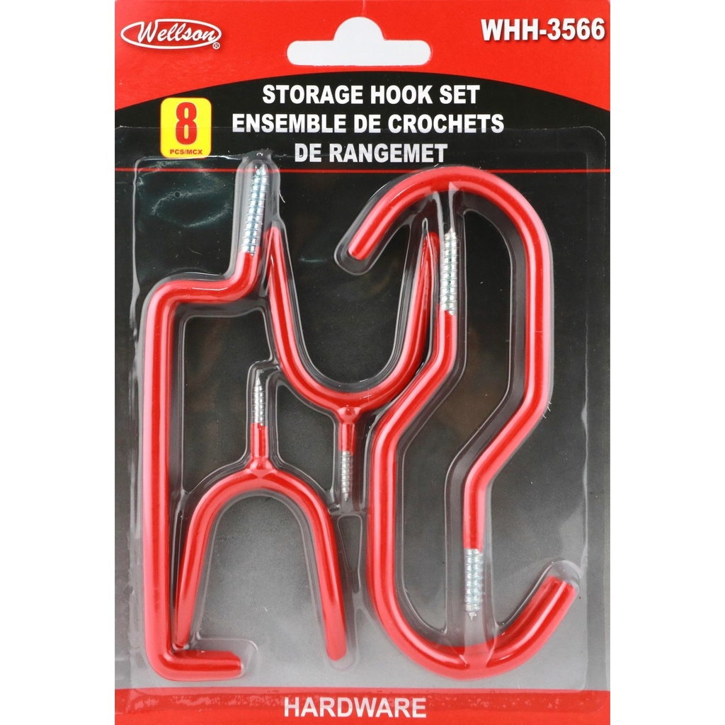 STORAGE HOOK SET 8PC