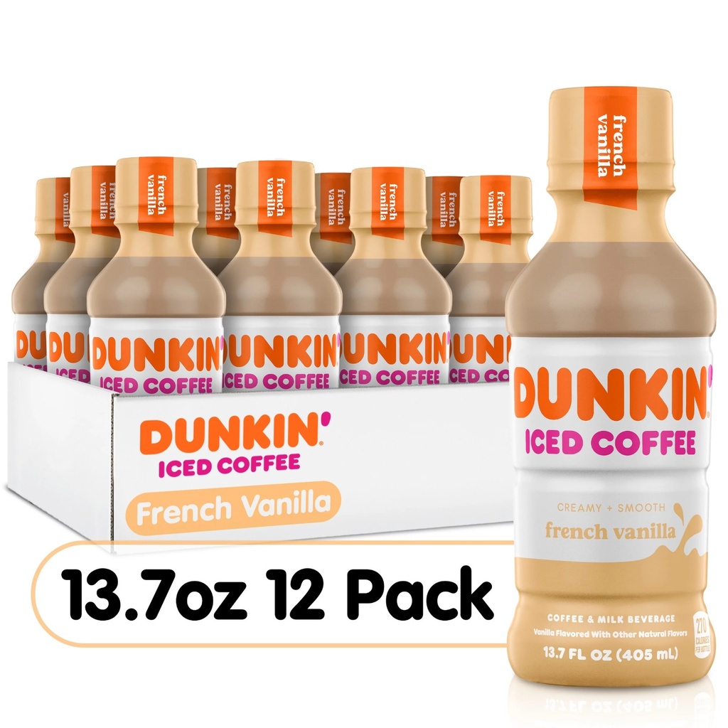 DUNKIN' ICED COFFEE FRENCH VANILLA 12/405ML 