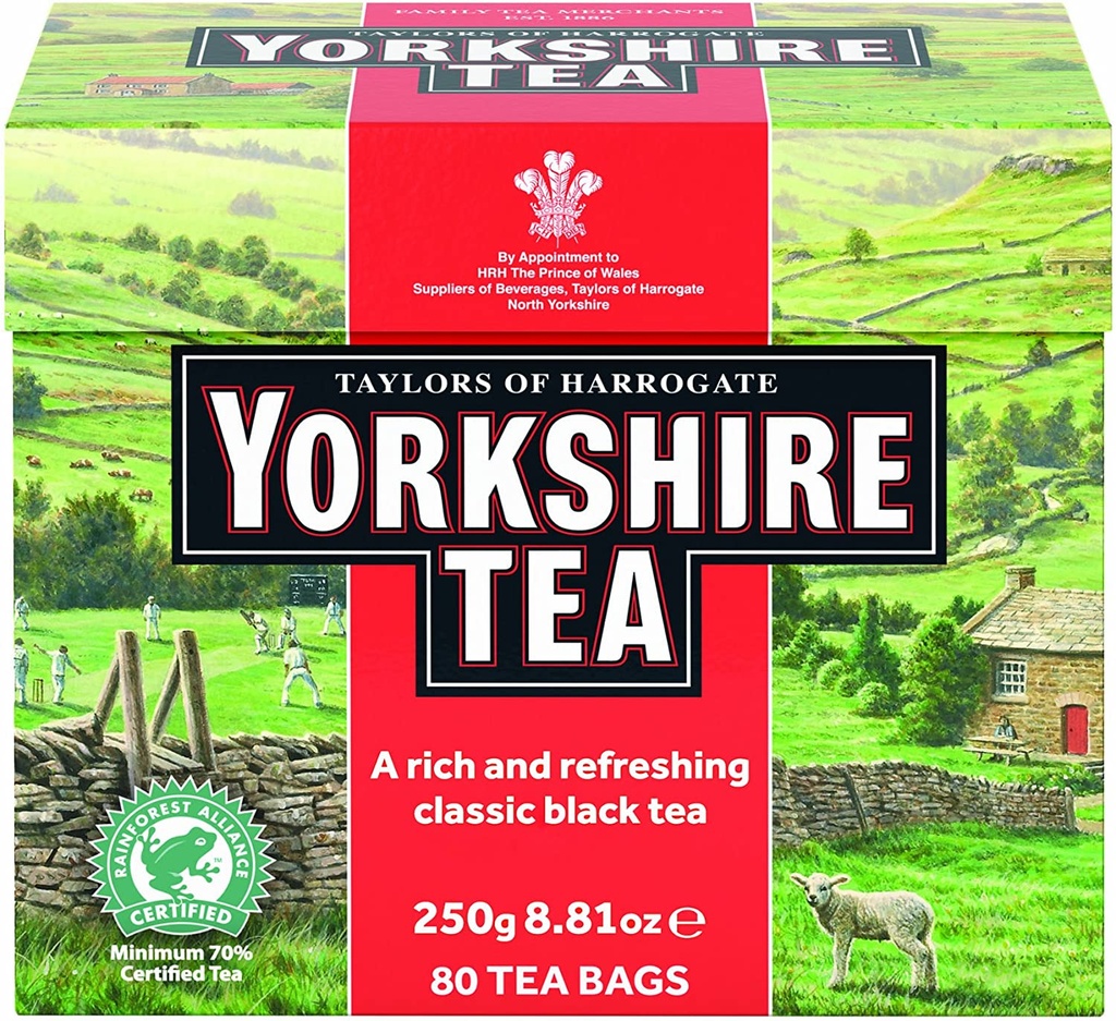 YORK SHIRE BLACK TEA 80 BAGS 