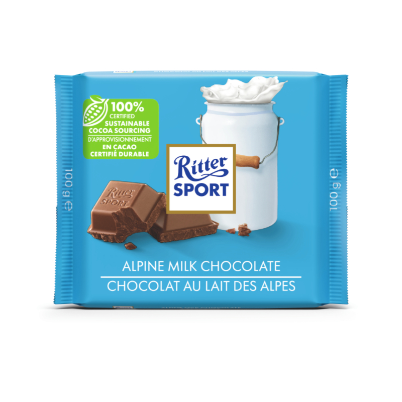 RITTER ALPINE MILK CHOCOLATE 100G