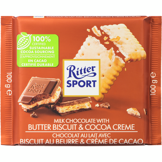 RITTER BUTTER BISCUIT & COCOA 100G 