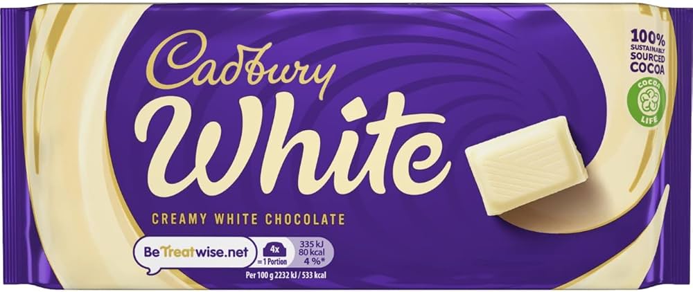 CADBURY WHITE CHOCOLATE 90G (UK) 