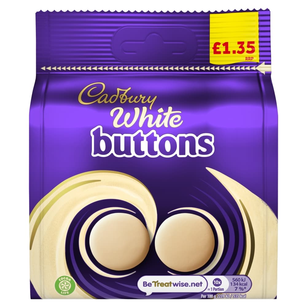 CADBURY WHITE BUTTONS 85G (UK) 