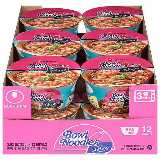 NONGSHIM BOWL SPICY SHRIMP 86G/ 12PK
