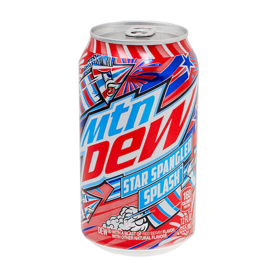 MOUNTAIN DEW STAR SPANGLED SPLASH CANS 355ML/12CT (U) 