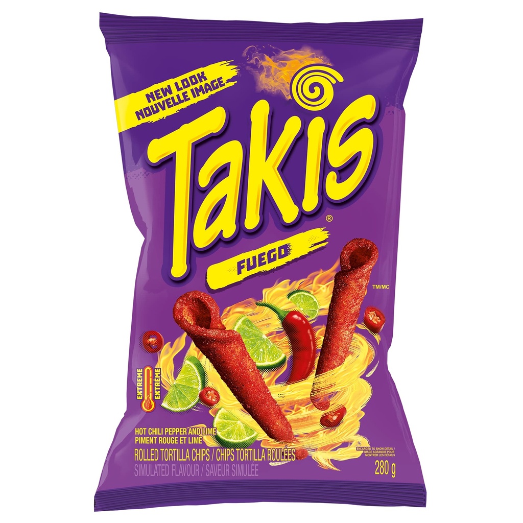 TAKIS FUEGO CHILI PEPPER/LIME 280G