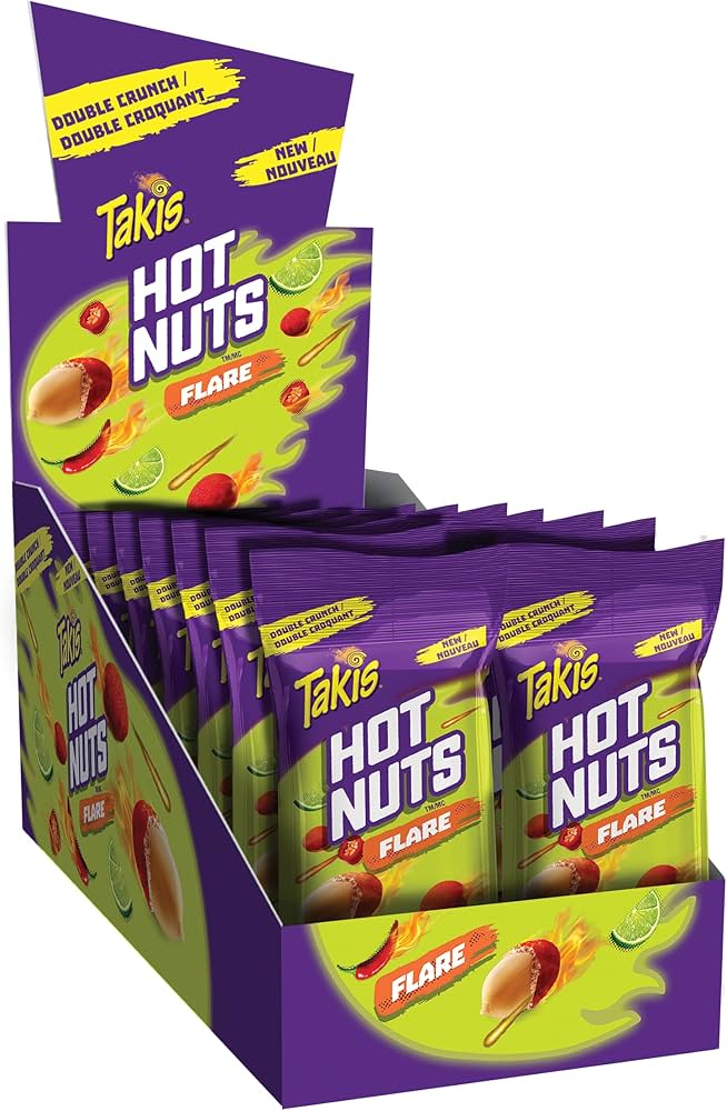 TAKIS HOT NUTS FLARE 12PK/1.08KG