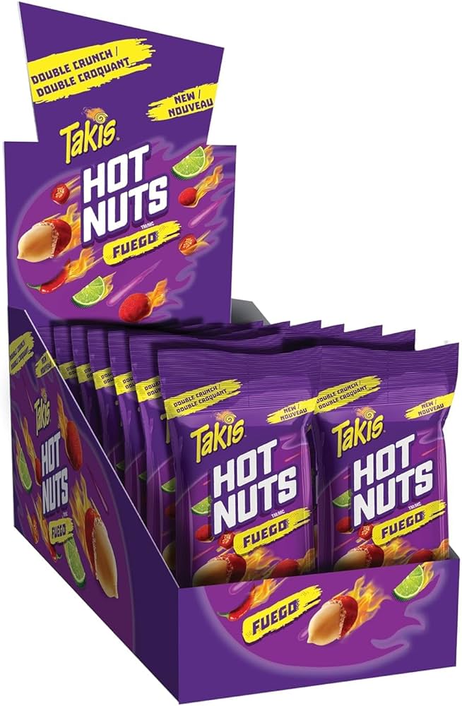 TAKIS HOT NUTS FUEGO 12PK/1.08KG