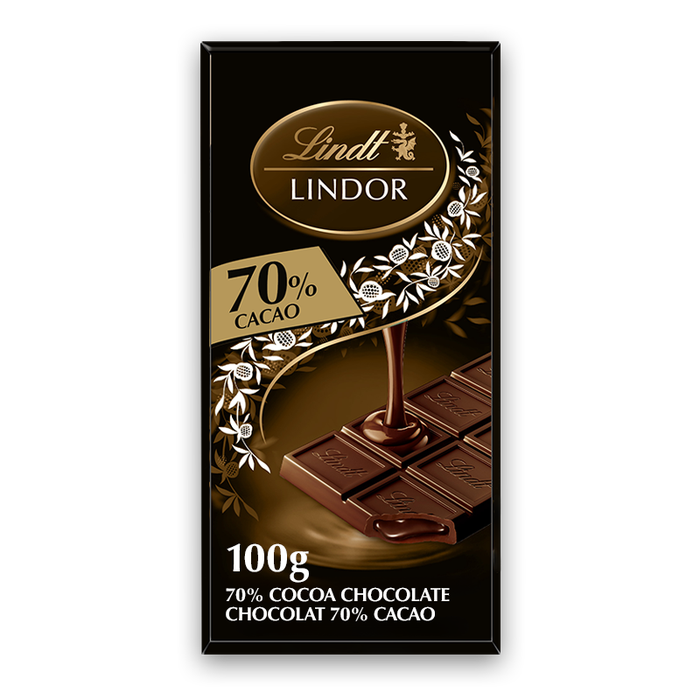 LINDT LINDOR 70% CACAO /100G