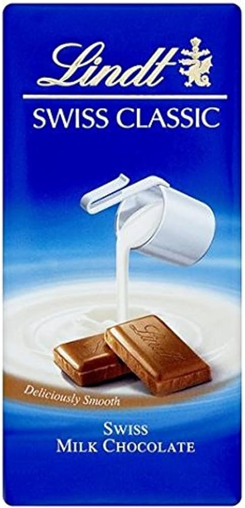 LINDT SWISS CLASSIC MILK CHOCLATE 100G 
