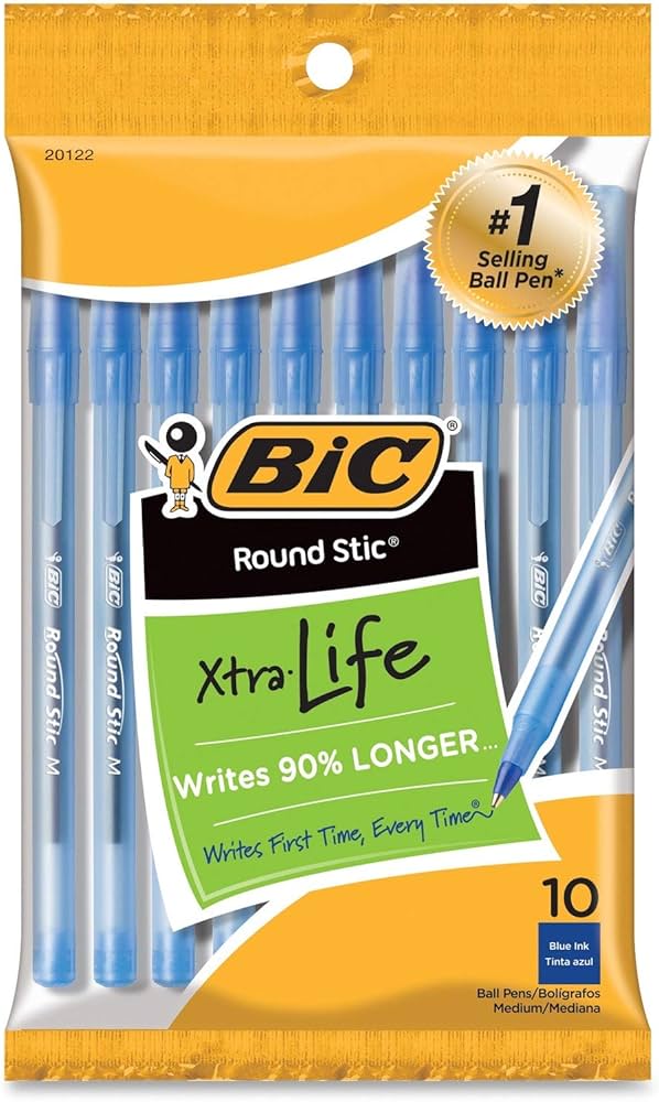BIC ROUND STIC BLUE 10PK