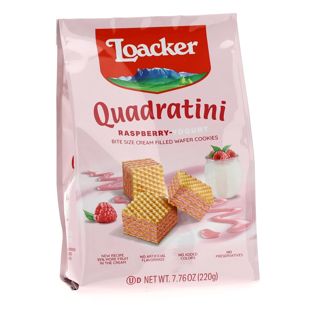 LOACKER QUAD RASPBERRY YOGURT 220G