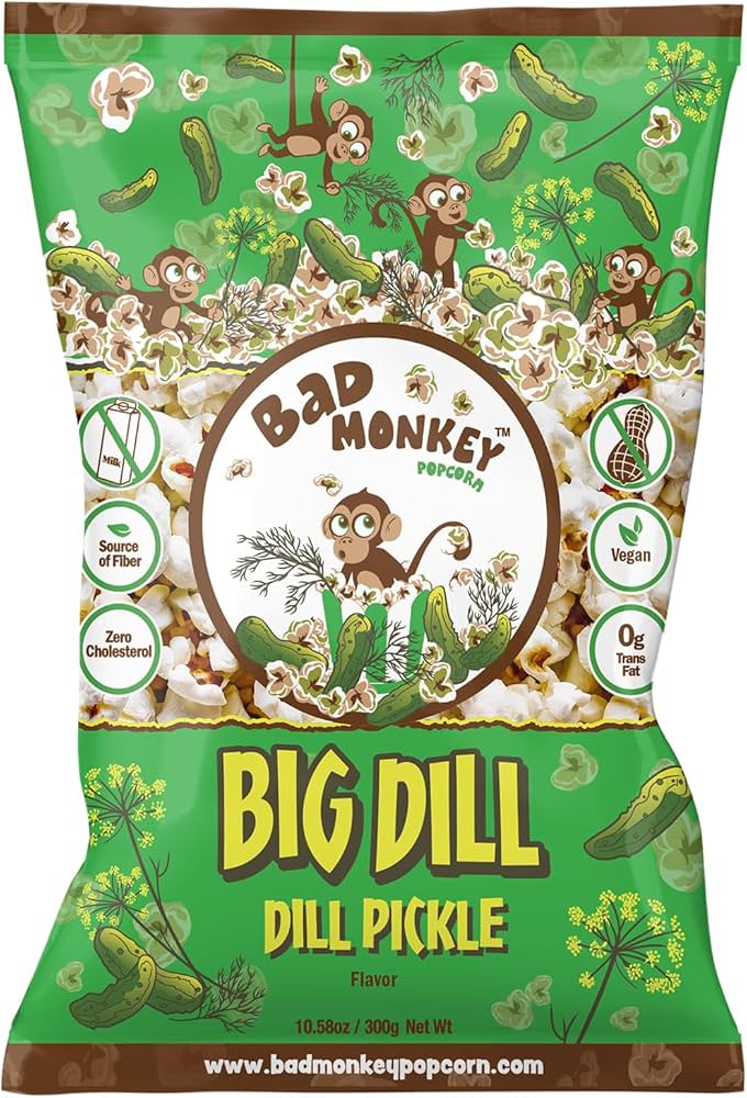 BAD MONKEY BIG DILL POPCORN 300G
