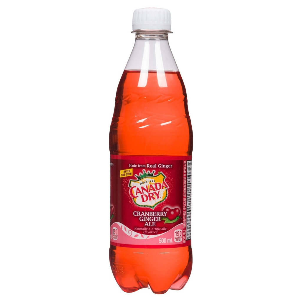 CANADA DRY  CRANBERRY  BTL 500ML (CAN)