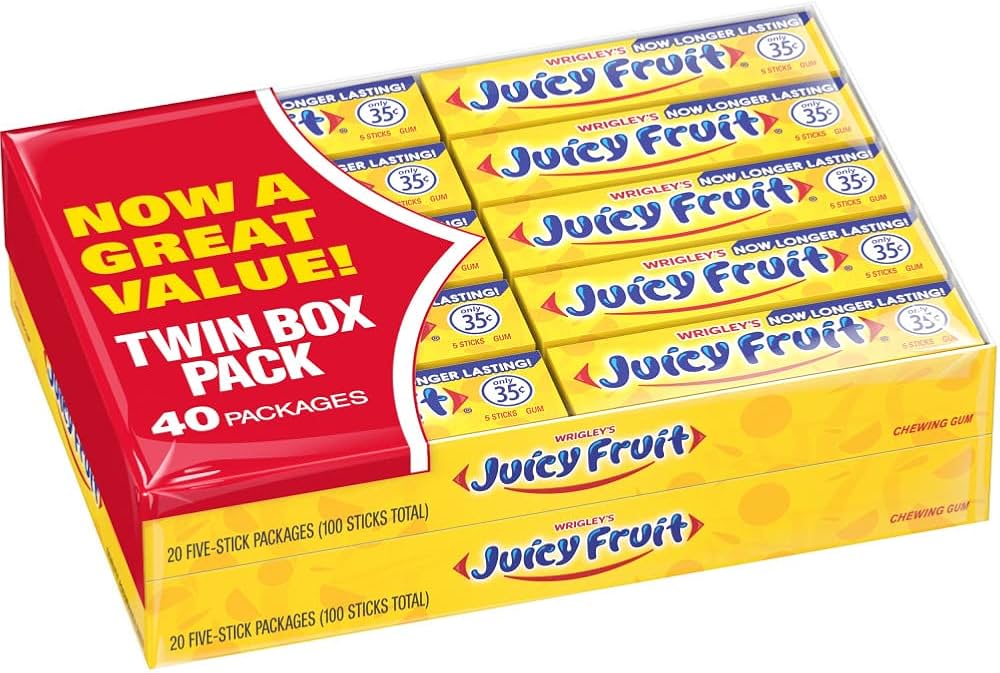 WRIGLEY JUICY FRUIT GUM 40PK