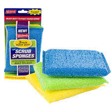SPONGE SCOURES 3/PK