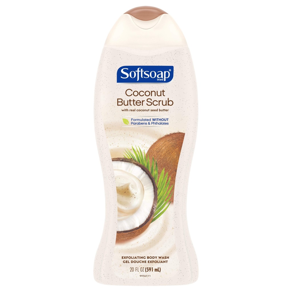 SOFTSOAP BODY WASH COCO BUTTER SCRUB 591ML 