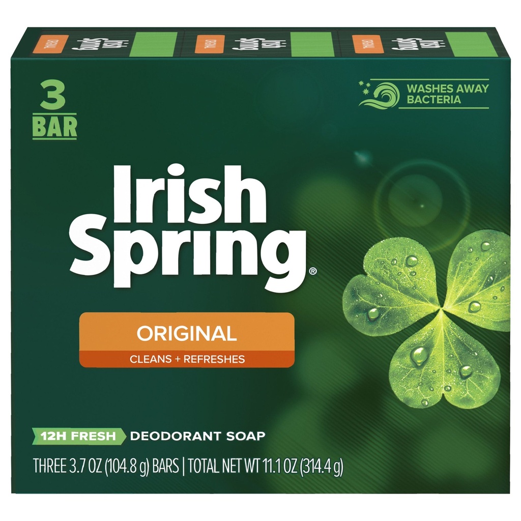 IRISH SPRING 3BAR SOAP ORIGINAL 