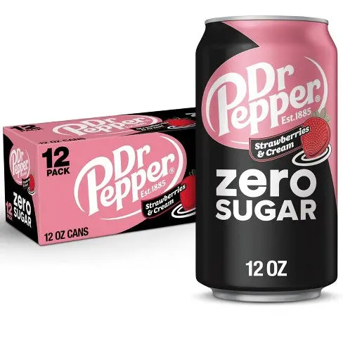 DR PEPPER STRAWB. & CREAM ZERO 355ML/12CT (US) 
