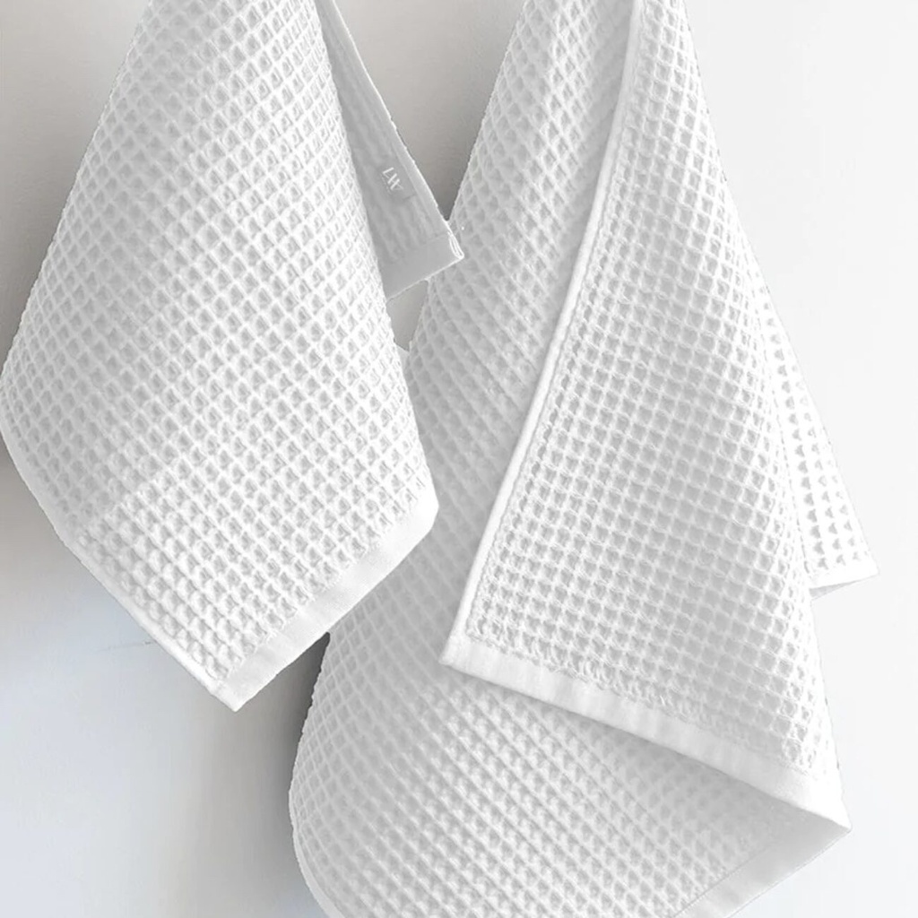 WAFFLE KITCHEN TOWEL - WHITE
