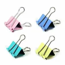 BINDER CLIPS ASSORTED 10/PK
