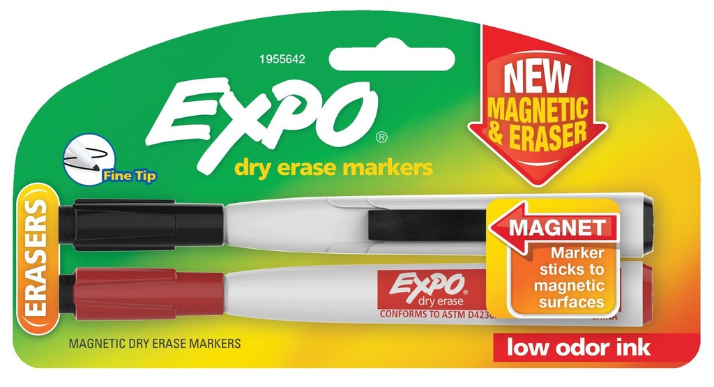 MAGNETIC DRY EARASER MARKER 2PK