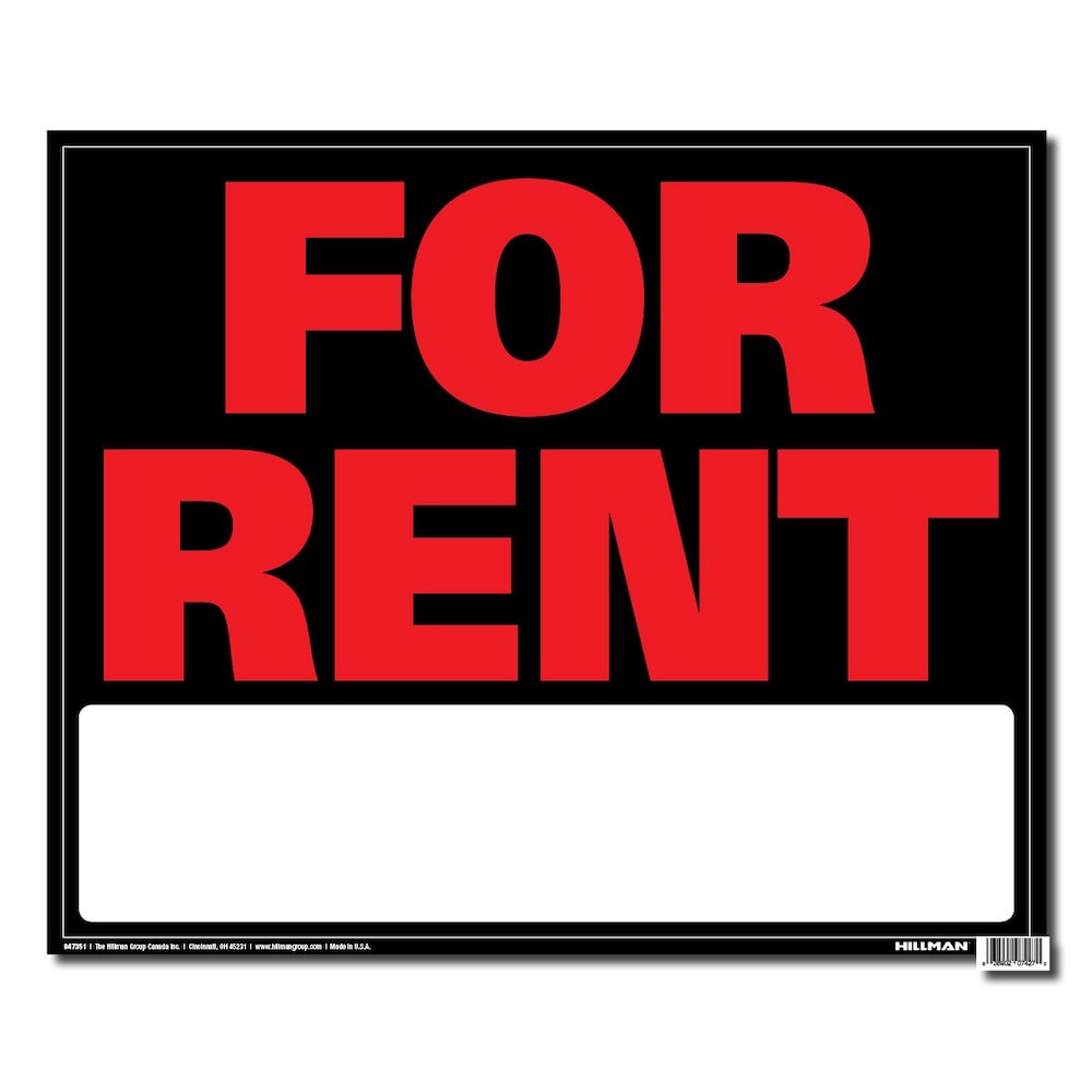 FOR RENT SIGN 8X12