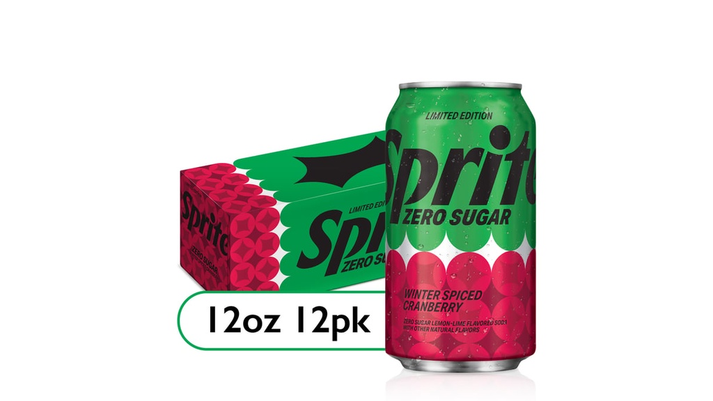 SPRITE ZERO WINTER SPICED CRANB 355ML/12CT